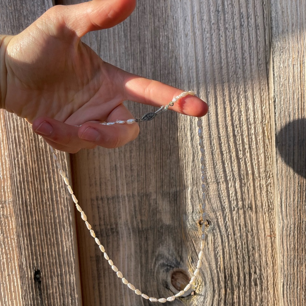Elegant White Beaded Necklace
